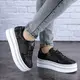 Женские кожаные сникеры Fashion Erly 1717 40 размер 25 см Черный