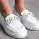 Лоферы женские Fashion Fluffy 3553 41 размер 26 см Белый