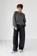 В'язана жіноча укорочена кофта - темно-сірий цвет, ONE SIZE