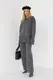 В'язаний брючний костюм oversize - темно-сірий цвет, S