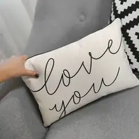 Подушка интерьерная с мешковины Love you 45x32 см (43PHB_21L001)