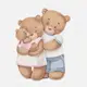 Картина по номерам Счастливая семья медвежат KHO2347, 30*30см Идейка