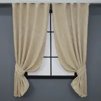 Комплект (2шт. 1,3х1,7м.) коротких штор, лен мрамор коллекция "Pavliani".  Цвет бежевый. Код 1170ш 35-0028