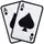Набор шевронов 2 шт с липучкой Карта Туз Пик, Ace of Spades, 5х8 см белый вышитый патч нашивка шеврон