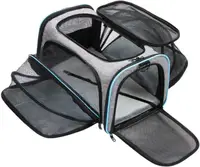 Сумка переноска для котів та собак 76x42x29 см CosmoPet CP-05 (S) Grey-Blue