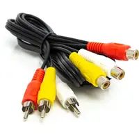 Аудио кабель PowerPlant 3*RCA(M) - 3*RCA(F), 1 м