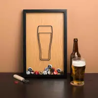 Рамка копилка "Beer" для крышек, Чорный-коричневый, английский