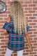 Блуза без рукавов в клетку зелено-розового цвета 177R005