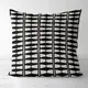 Подушка c принтом габардиновая Black and white ornament 50x50 (5P_CASA002)