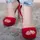 Женские босоножки Fashion Acey 2571 39 размер 25 см Красный
