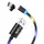 ➾Магнітний кабель для зарядки USB 1m Topk Z-line MicroUSB Black світиться LED