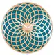Настенные часы "Sun Small Turquoise" ?35 см