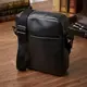 Сумка для мужчин через плечо из глянцевой натуральной кожи Shvigel 22849 Черная