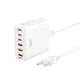 Адаптер сетевой XO GaN Desktop Fast Charger with 1.5M Power Cord L133 |3USB/3Type-C, 75W/3A, PD/QC|