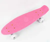 Скейт Пенни борд Best Board со светящимися PU колёсами. Pink (99618)
