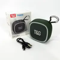 Портативная Bluetooth-колонка TG659 с ремешком. Цвет: зеленый