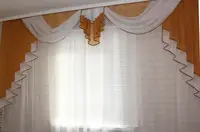 Ламбрекен №52 на карниз 3 метра, колір кавовий