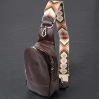 Удобная сумка через плечо в модном цвете из экокожи Vintage 22794 Коричневый