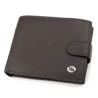 Мужской кошелек ST Leather 18330 ST137 очень вместительный Коричневый