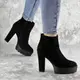 Женские ботильоны на каблуке Fashion Onyx 1349 37 размер 23,5 см Черный