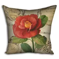 Подушка c принтом габардиновая Camelia 40x40 (4P_PW047)