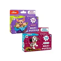 Игра настольная набор Макси-пазлов 2 в1 Котик 2+Песик 2 ME5032-10