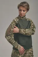 Тактична сорочка Ubacs UA жіноча (Лакоста піке хакі) з довгими рукавами ріп-стоп PL піксель