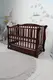 Кровать детская Baby Comfort ЛД10 орех с ящиком и резьбой