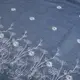 Ткань костюмная джинс с вышивкой  купон