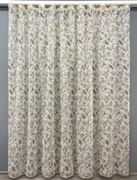 Готова тюль (3х2,7м.) батист, колекція "Flora". Колір білий з різнокольоровим принтом. Код 917т 42-0234