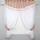 Кухонный комплект, (270х170см.) шторки с ламбрекеном и подхватами. Цвет персиковый с белым. Код 084к 59-529