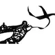 Ажурная маска на глаза, цвет чёрный
