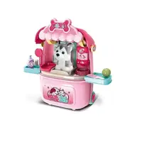 Детский чемодан с любимцем Груминг салон, мягкая игрушка, аксессуары. Pink (145131)