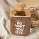 Грелка водяная для тела Мишка 10968 25х16 см 1000 мл коричневая