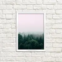 Постер в рамке Хвойний ліс 15x21 см, A5 (WMT5_ART052_WH)