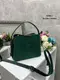 Зеленая - натуральный замш - стильная сумочка на три отделения - Lady Bags, два ремня в комплекте (0388-1)