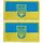 Набор шевронов 2 шт с липучкой Флаг Украины с Тризубцем 5х8,2 см вышитый патч нашивка шеврон Украина