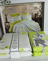 Poplin Sakura yesil постель с полынью. Евро размер. Romeo home Турция.