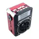 Радиоприемник Golon RX-9133 USB microSD с фонариком Чёрный с красным