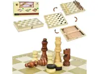 Шахматы 3 в 1 TQ09173 34х34 см