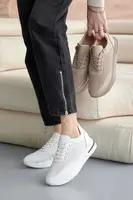 Женские кроссовки кожаные летние бежевые Tango 130 (38)