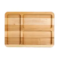 Доска для подачи деревянная 25×35 см прямоугольная на 3 секции T32W250