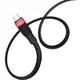 Кабель USB-MicroUSB Hoco U72 Forest в силиконе 1.2м Чёрный с красным