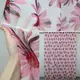 Тюль батист, коллекция "Flora". Цвет белый с розовим цветочным принтом. Код 1170т