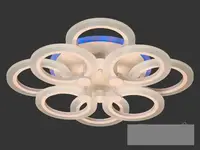 Стельова люстра з діммером і LED підсвічуванням, 110W A8022/4+4 LED 3color dimmerдне