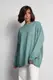 Жіночий однотонний джемпер oversize крою - м'ятний цвет, S