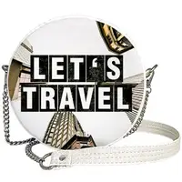 Сумка круглая Tablet Let`s travel (RS_19A013_WH)