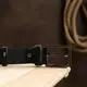 Гладкий мужской ремень батал Vintage 20712 Черный