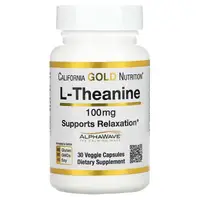 Аминокислота California Gold Nutrition L-Theanine 100 mg, 30 вегакапсул