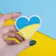 Шеврон на липучке флаг Украины 6х6,5 см в форме сердца вишитий патч нашивка